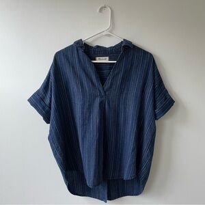 Madewell Courier Top - Blue Stripe